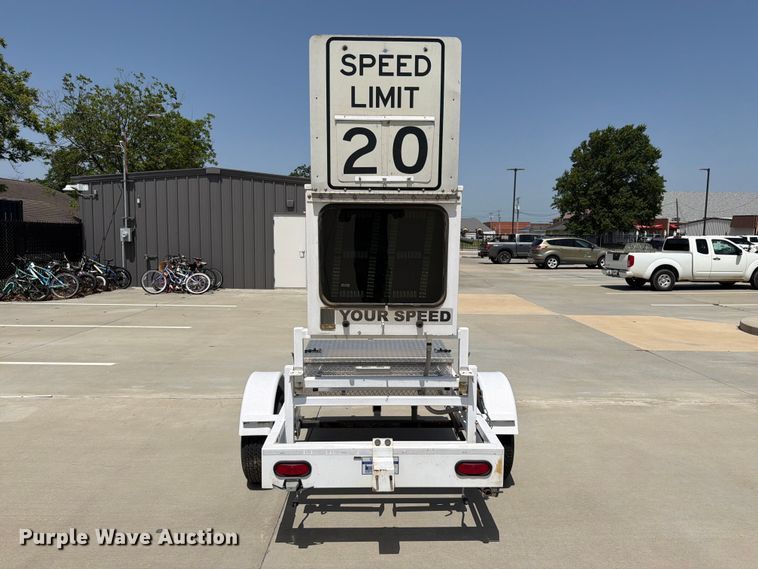 image for item EX2524 2001 Kustom Signals Inc. speed limit sign trailer