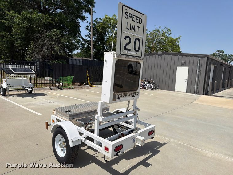 image for item EX2524 2001 Kustom Signals Inc. speed limit sign trailer
