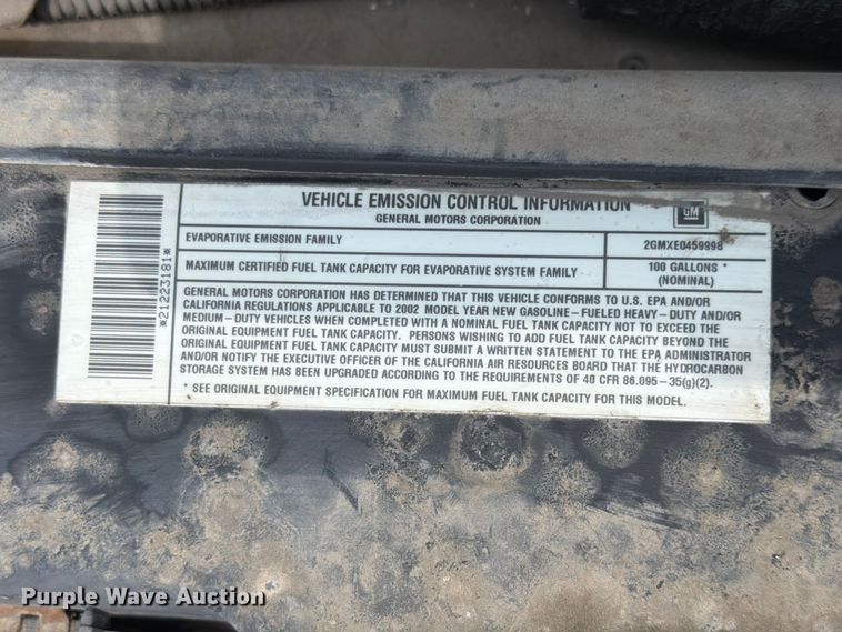 image for item EX4517 2002 GMC Savana box truck