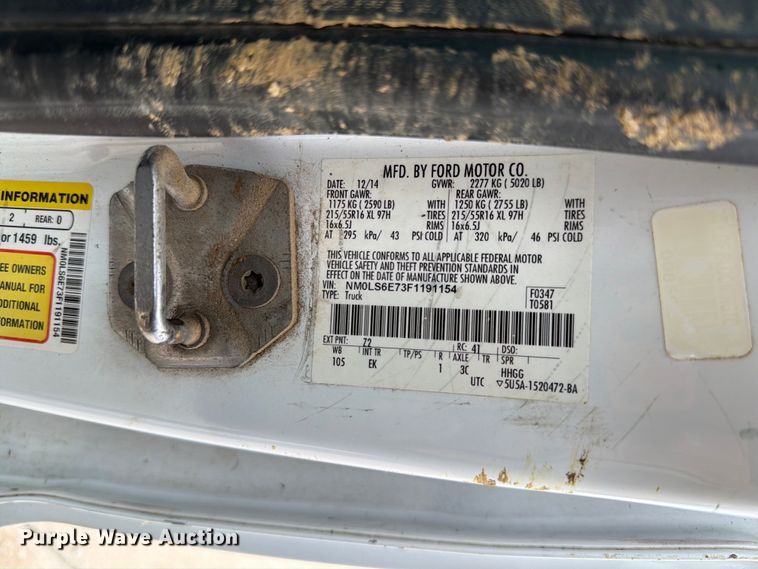 image for item EX4521 2015 Ford Transit Connect van