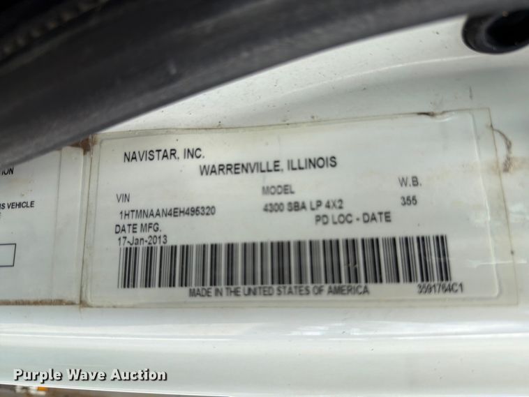 image for item EX4524 2014 International 4300 dump truck