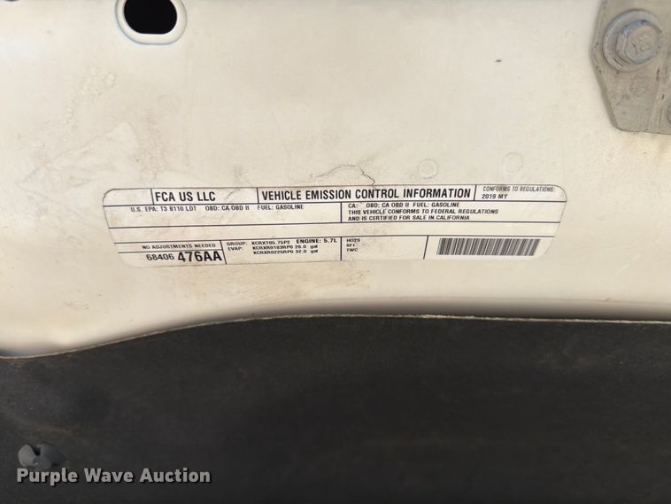 image for item EX4541 2019 RAM 1500 Crew Cab pickup truck