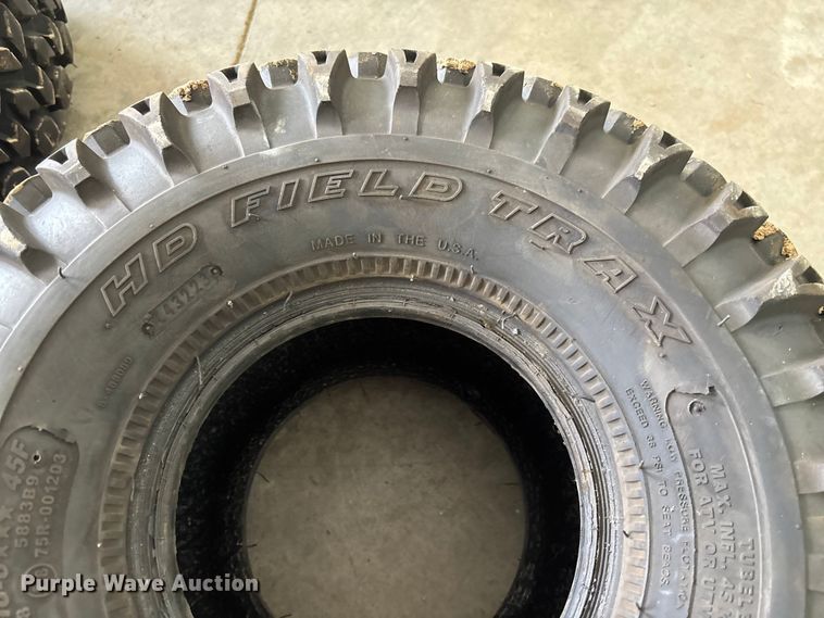 image for item FC1720 (2) Carlisle HD Field Trax 22.5x10-8 tires