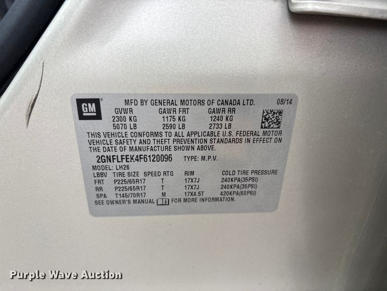 image for item FC2419 2015 Chevrolet Equinox SUV