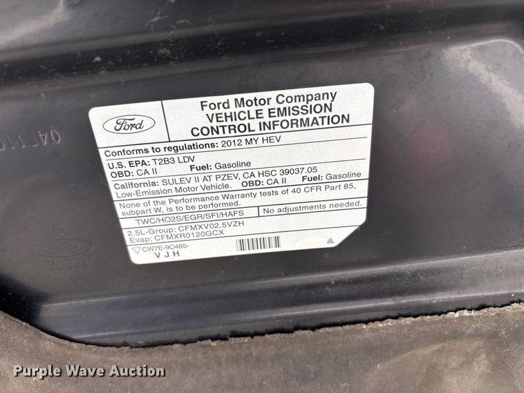image for item FC2424 2012 Ford Fusion 