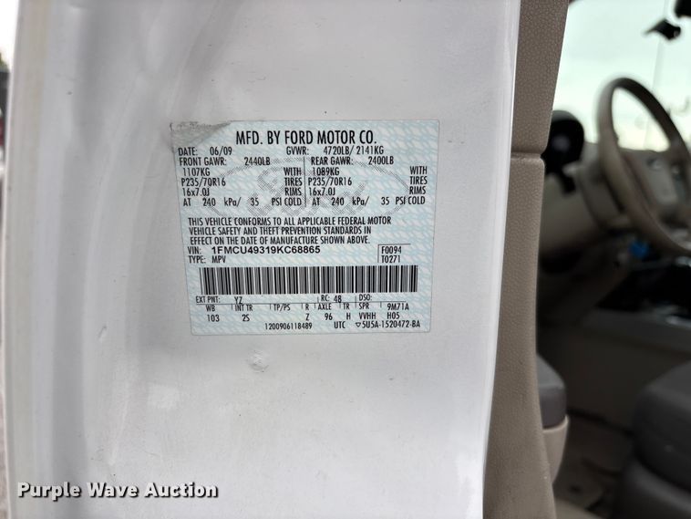 image for item FC2429 2009 Ford Escape SUV