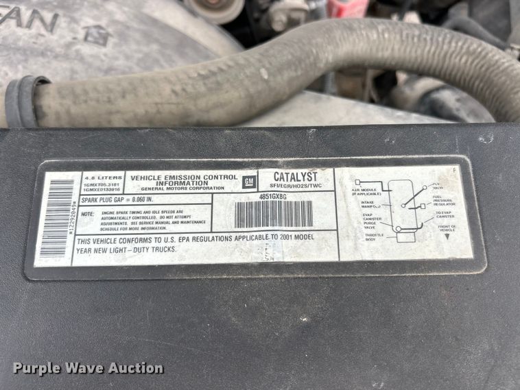 image for item FC2809 2001 Chevrolet Silverado 1500 pickup truck