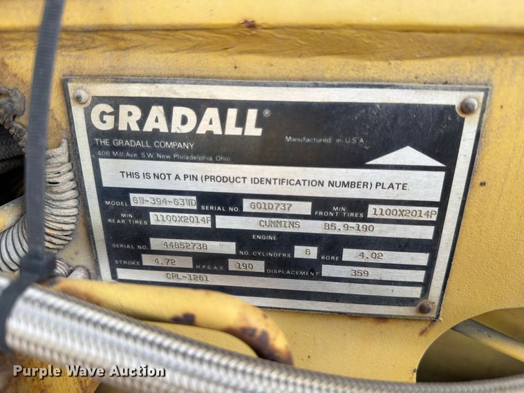 image for item FC3125 Gradall GW-394-G3WD 
