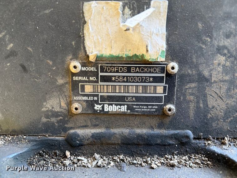 image for item FC3131 Bobcat 709FDS Backhoe skid steer backhoe