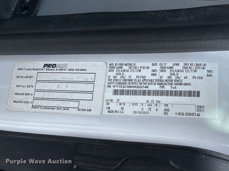 image for item FC5671 2017 Ford Transit 150 van