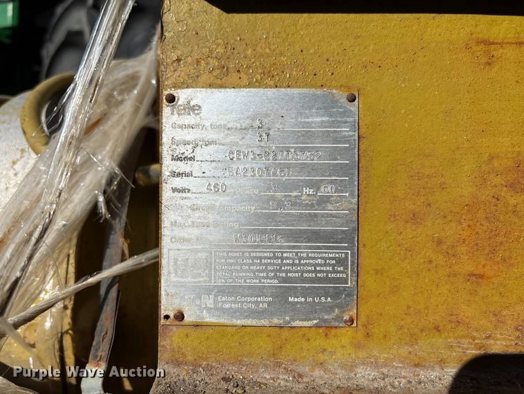 image for item FC5829 Yale CEW3-22PT37S2 hoist