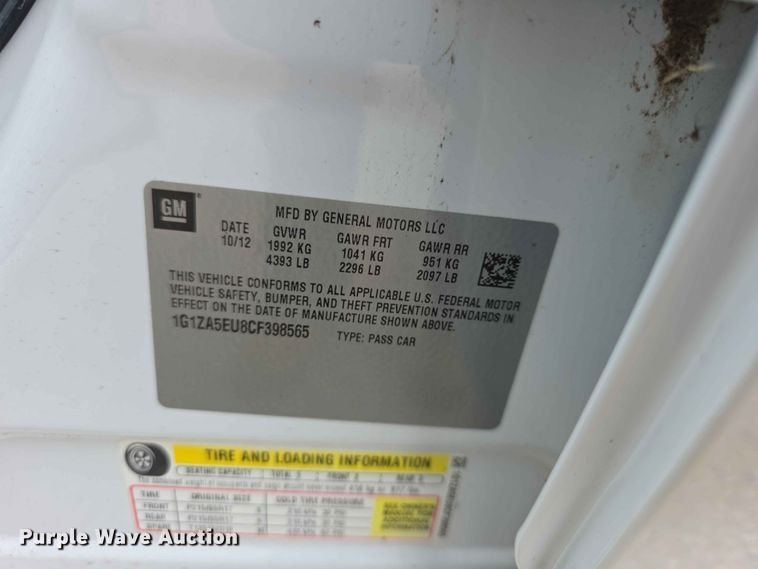 image for item FH6173 2012 Chevrolet Malibu 