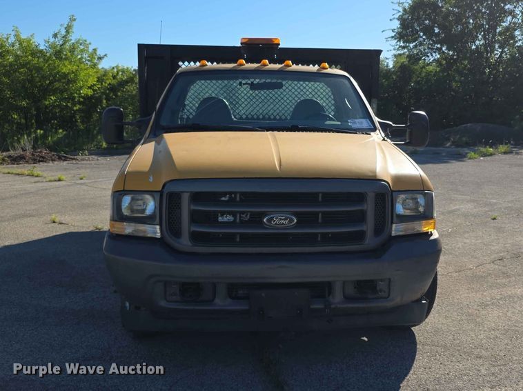image for item FH6176 2003 Ford F350 Super Duty XL dump flatbed pickup truck