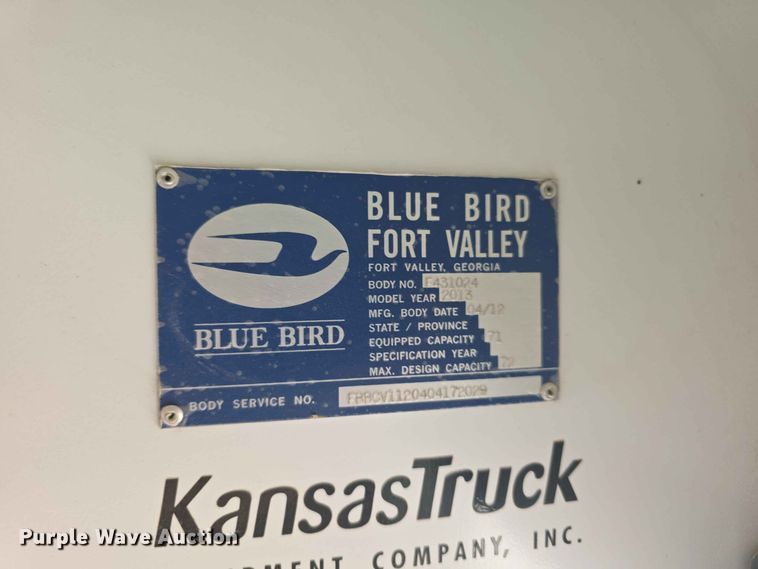 image for item FH6198 2013 Bluebird school bus