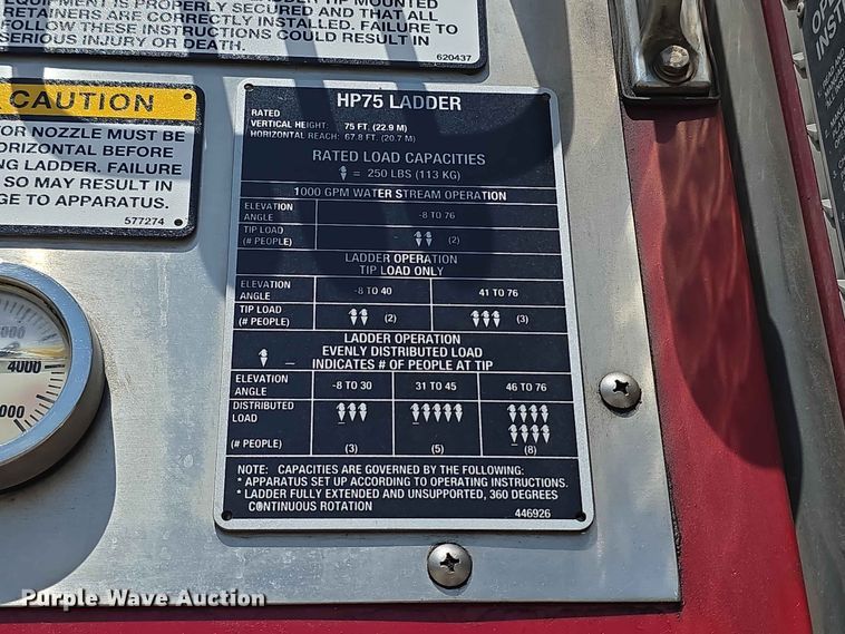 image for item FH6199 2005 E-One ladder fire truck
