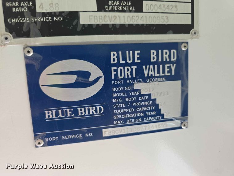 image for item FH6232 2012 Blue Bird Vision school bus