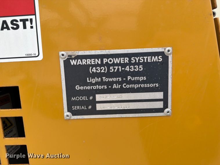 image for item FI0243 Warren Power Systems WCN-64-MH light plant