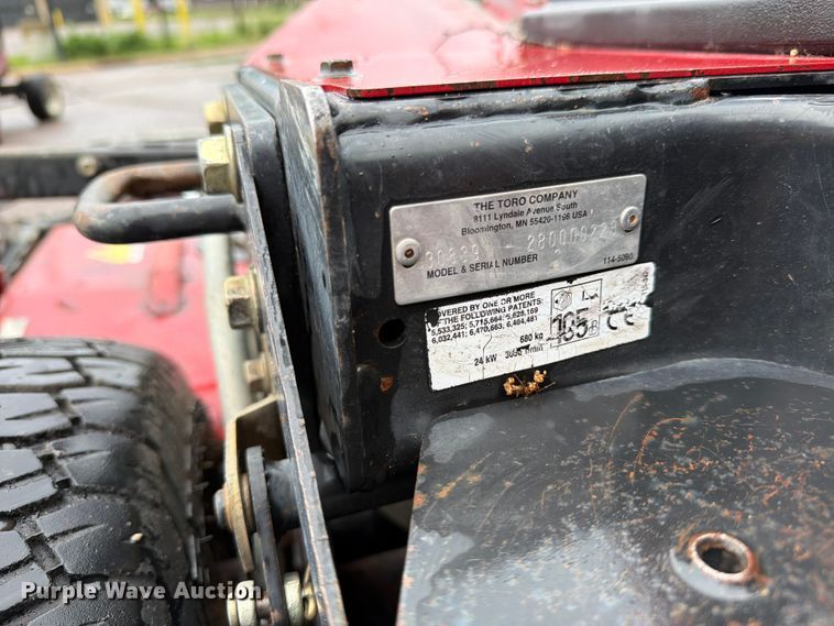 image for item FK0266 2008 Toro Groundsmaster 3500D lawn mower