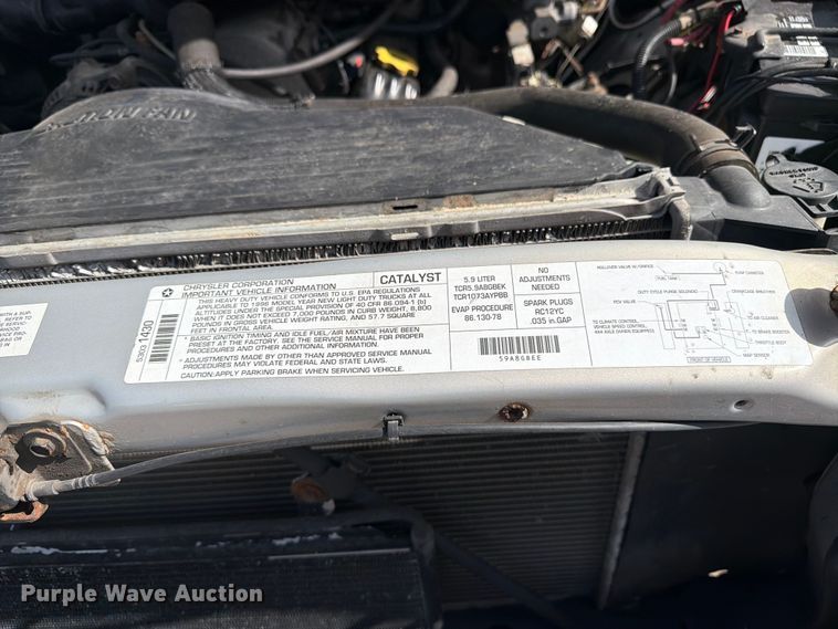image for item FK0276 1996 Dodge Ram 2500 utility bed pickup truck