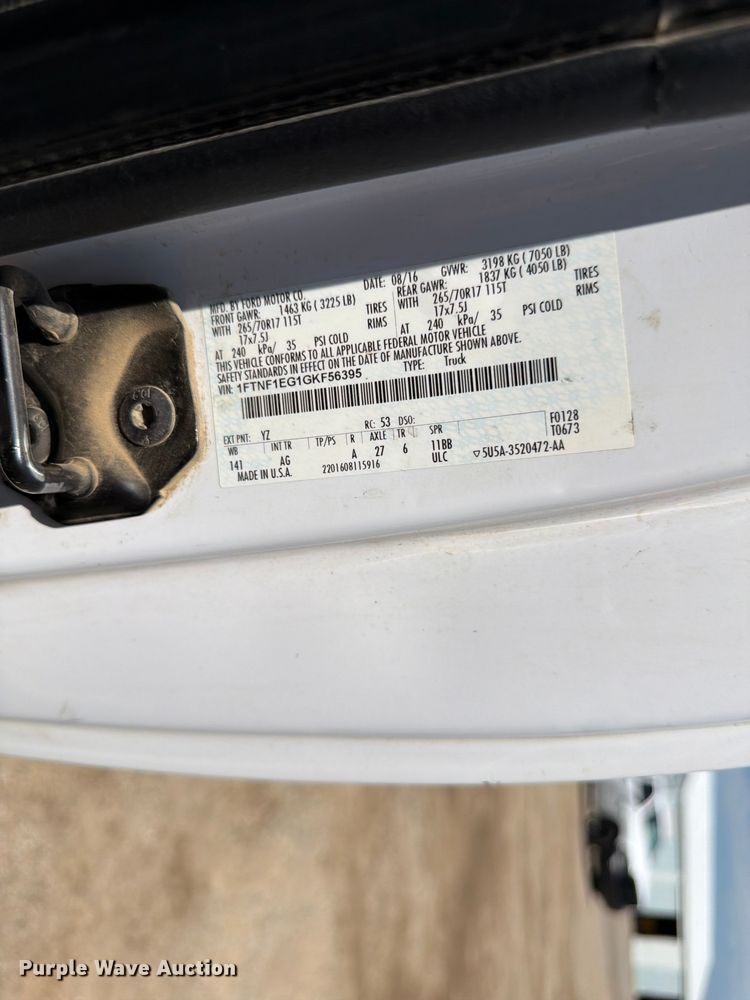 image for item FK3017 2016 Ford F150 XL pickup truck