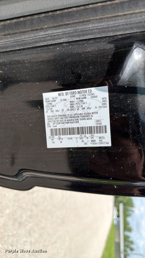 image for item FK3053 2008 Ford Ranger Ext. Cab pickup truck