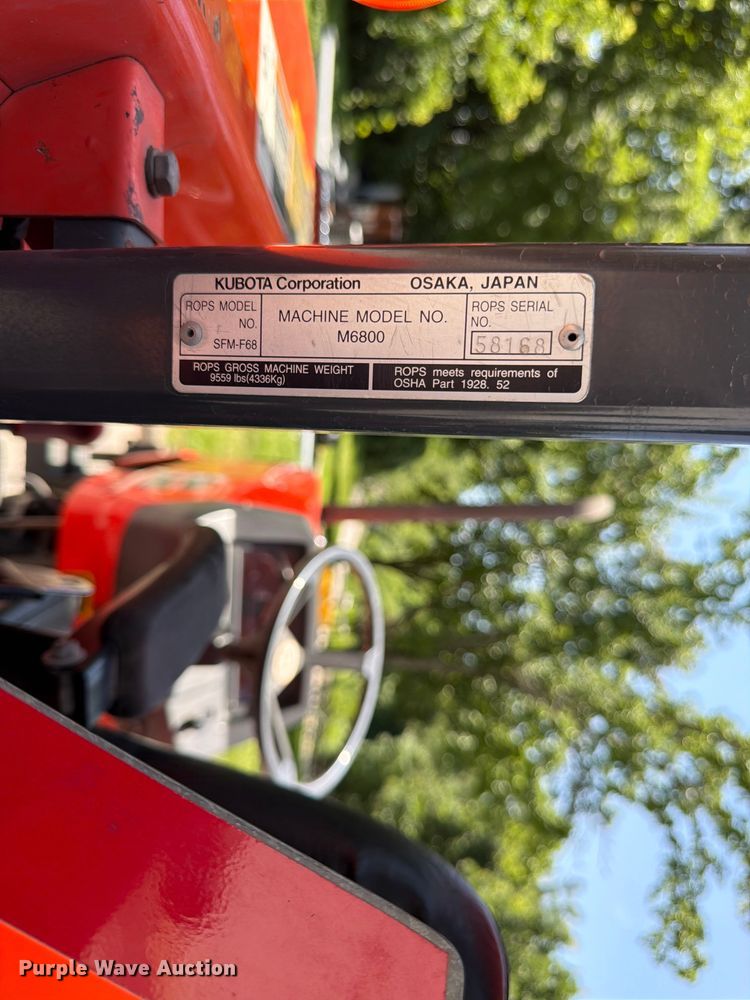 image for item FK3124 Kubota M6800 tractor