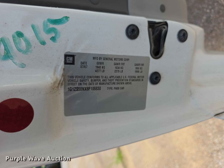image for item FN5710 2008 Chevrolet Malibu 
