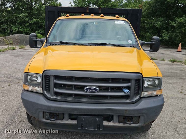 image for item FN5716 2003 Ford F350 Super Duty XL dump flatbed pickup truck