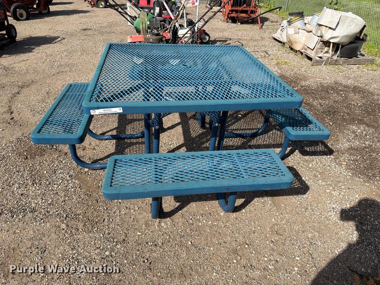 image for item NF9763 (3) metal picnic tables 