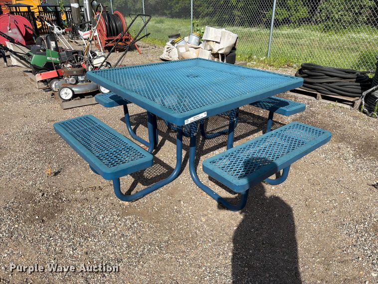 image for item NF9763 (3) metal picnic tables 
