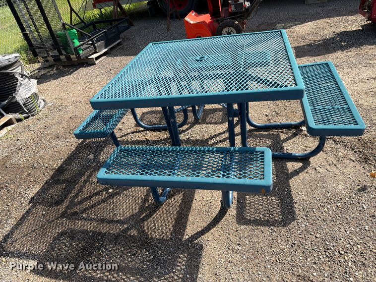 image for item NF9763 (3) metal picnic tables 
