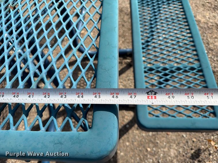 image for item NF9763 (3) metal picnic tables 
