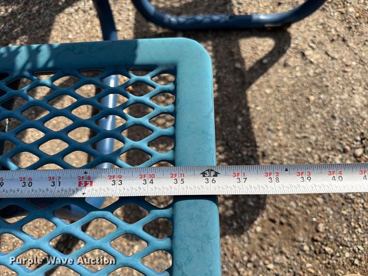 image for item NF9763 (3) metal picnic tables 