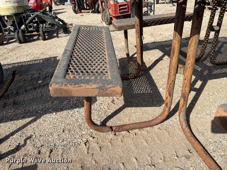 image for item NF9763 (3) metal picnic tables 