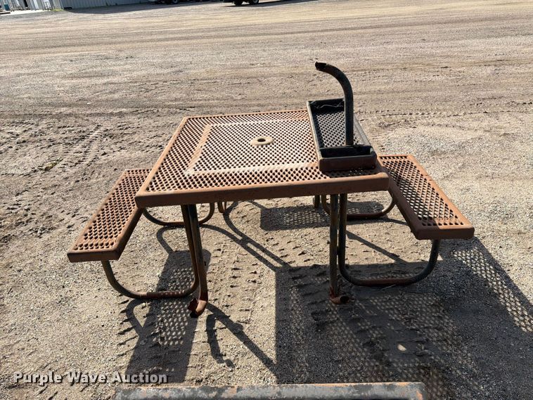 image for item NF9763 (3) metal picnic tables 