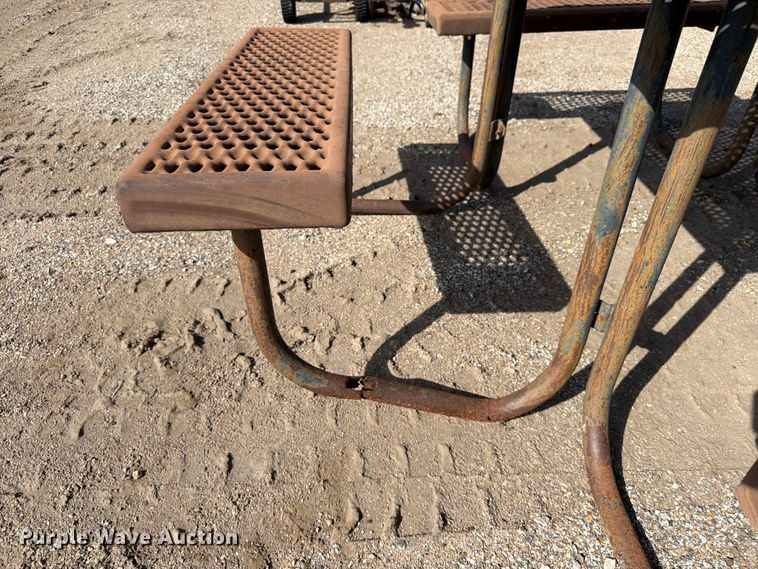 image for item NF9763 (3) metal picnic tables 