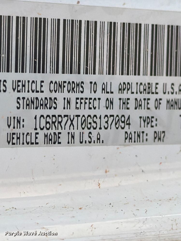 image for item NJ9052 2016 RAM 1500 Crew Cab pickup truck