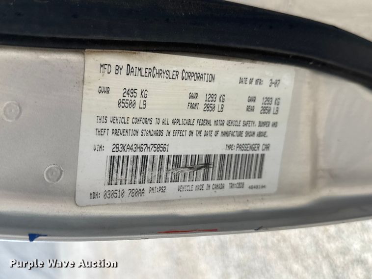 image for item NJ9055 2007 Dodge Charger 