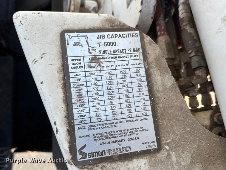 image for item NJ9058 1995 Ford F800 forestry bucket truck