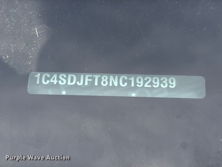 image for item NJ9076 2022 Dodge Durango SSV SUV