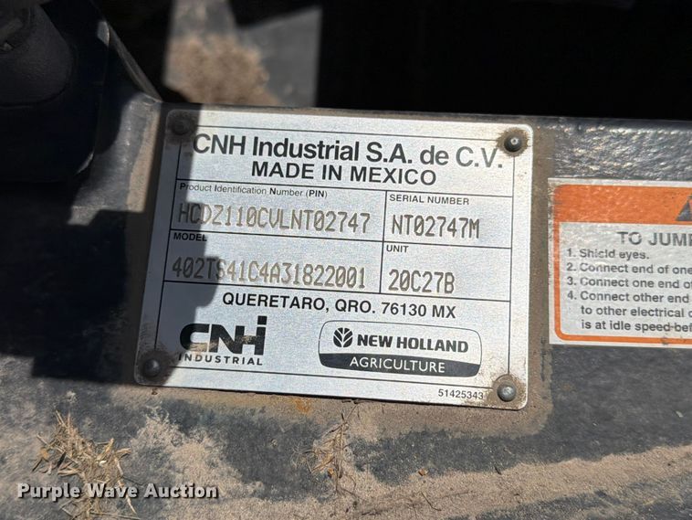 image for item NJ9085 2020 New Holland TS6.110 MFWD tractor