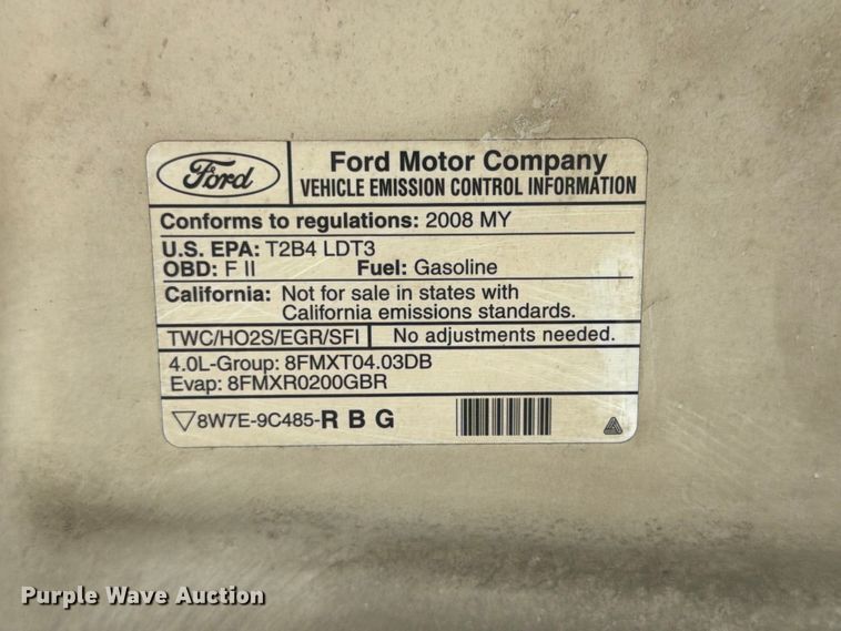 image for item YA3673 2008 Ford Explorer SUV