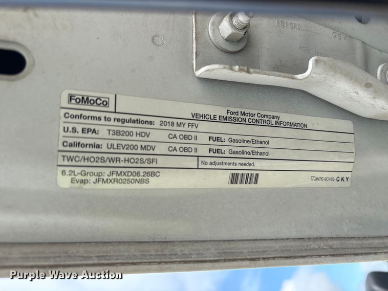 image for item YA3687 2018 Ford F250 Super Duty Ext. Cab pickup truck