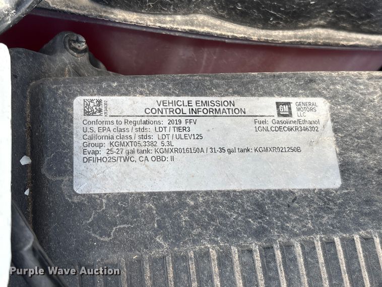 image for item YA3688 2019 Chevrolet Tahoe Police SUV