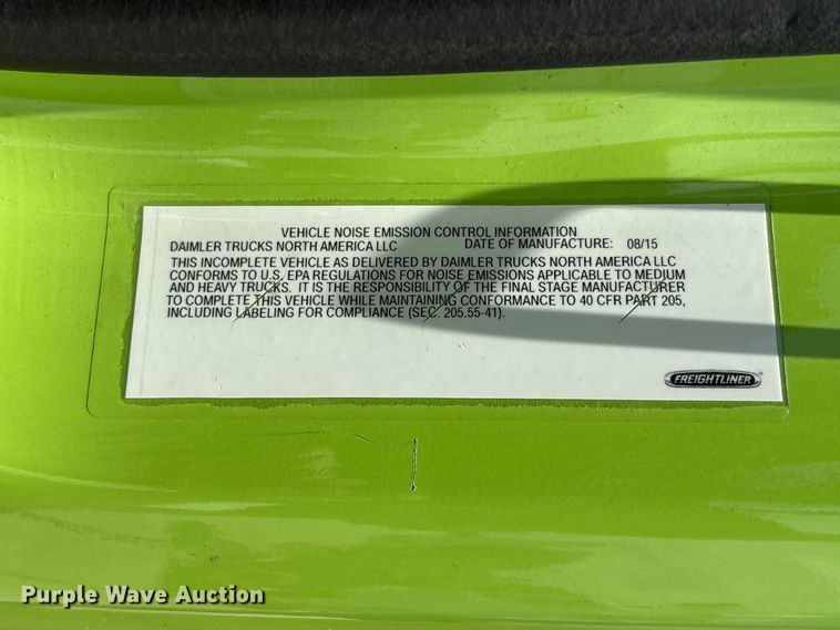 image for item YA3699 2016 Freightliner M2 refuse truck