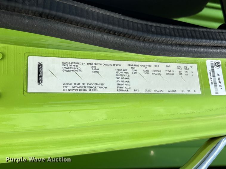 image for item YA3699 2016 Freightliner M2 refuse truck