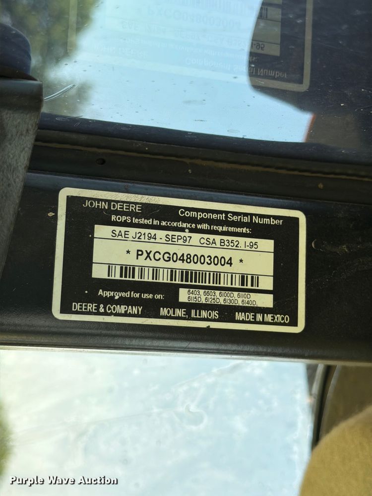 image for item ED5352 2010 John Deere 6100D MFWD tractor