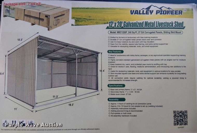 image for item EE1586 (2) Valley Pioneer MSC1220F livestock sheds