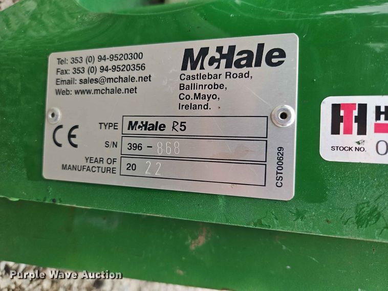 image for item EO8523 2022 McHale R5 bale grabber