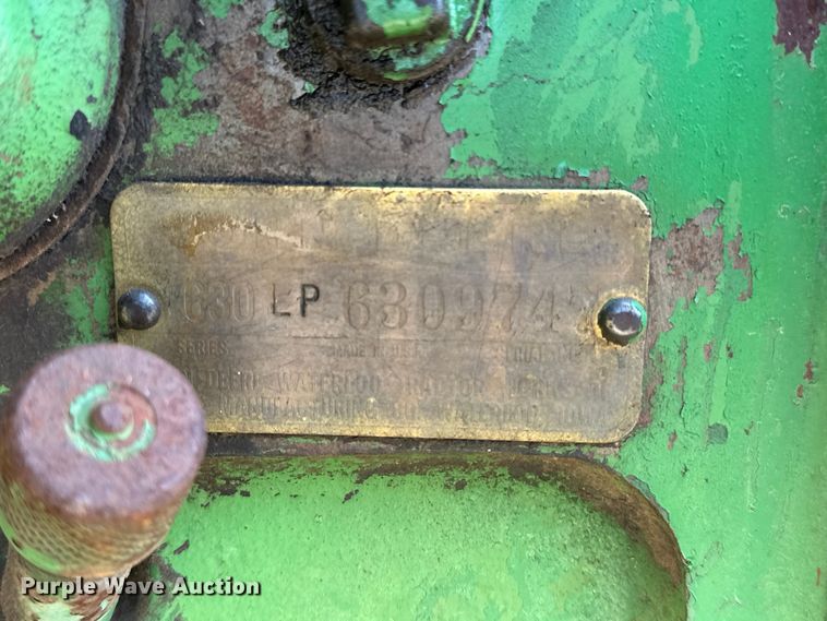 image for item ES6512 1959 John Deere 630 LP tractor